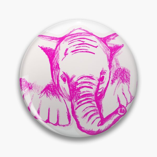 Item preview, pink sketch elephant  designed and sold by eavazquez.