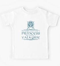 My mother didn't raise a princess, she trained a valkyrie Kids T-Shirt