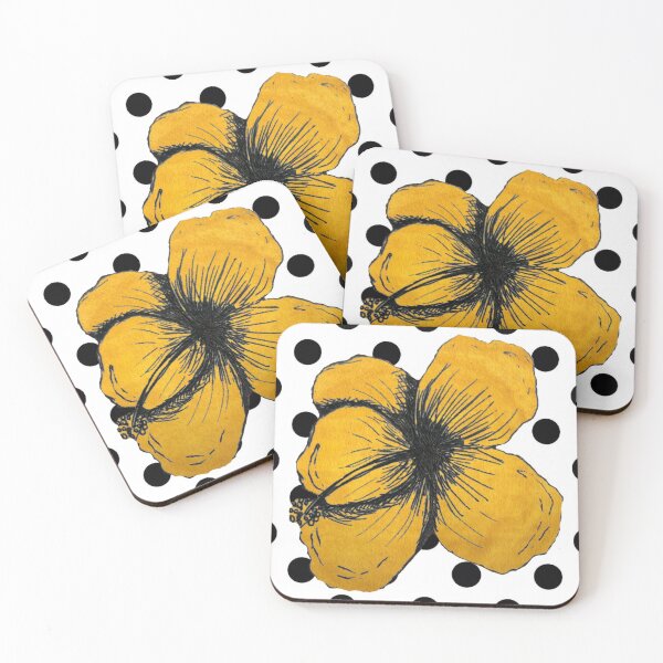Item preview, Hibiscus & Polka Dots designed and sold by Art-y-Son.
