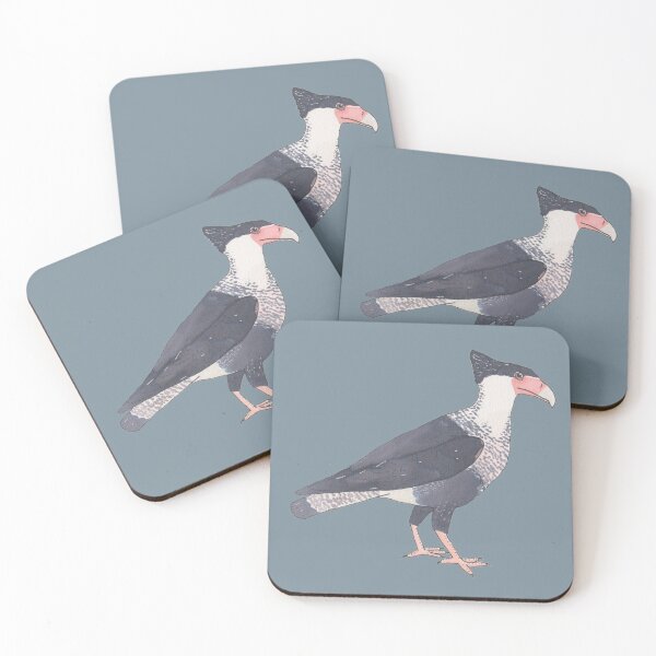 Item preview, Crested Caracara watercolor falcon bird species art designed and sold by TheWaterBirds.