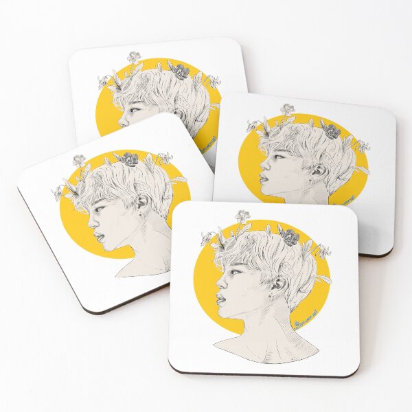 Item preview, Park Ji-min (Jimin) BTS portrait with flowers designed and sold by FoundMyArt.