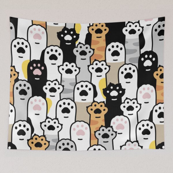 Item preview, Cat Kitten Paw Foot Print Seamless Pattern designed and sold by bestoffers.