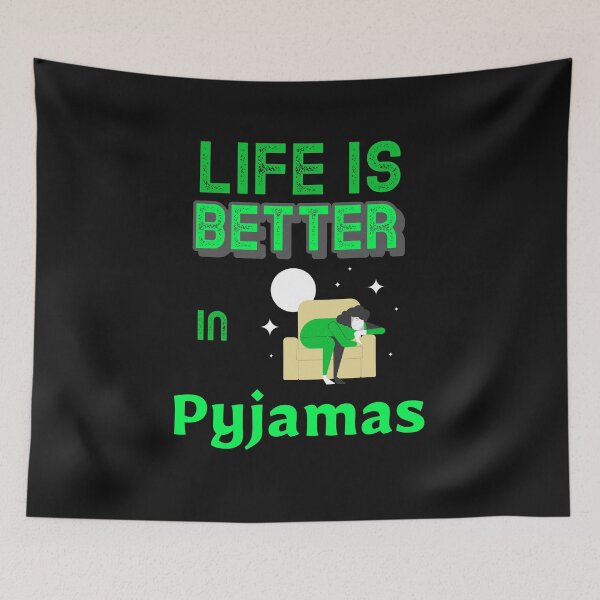Aperçu de l'œuvre La vie est meilleure en pyjama, pyjama, pyjama créée et vendue par DiscGolfTees.