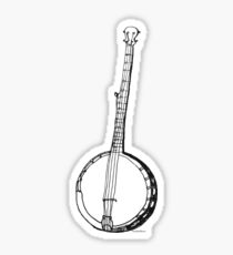 Banjo Stencil Sticker