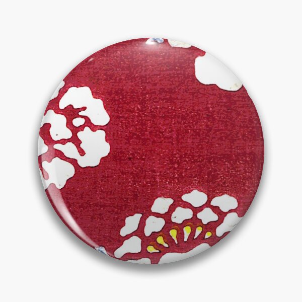 Item preview, Vintage Designs of Kyotoco White flowers on a red background designed and sold by Rantan1618.