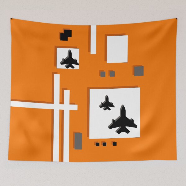Item preview, Orange Squares and Planes designed and sold by Coffinstaple.