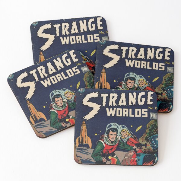 Item preview, Strange Worlds Retro American Sci-Fi Comic Book designed and sold by LittleIconShop.