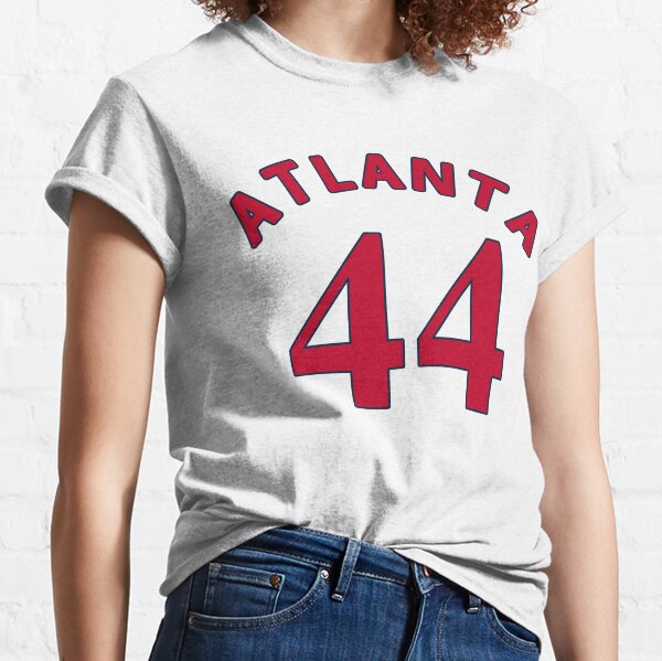 Top-selling Item] Atlanta Braves Hank Aaron 44 Cooperstown White