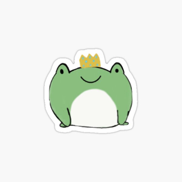 Tiny frog with crown Sticker