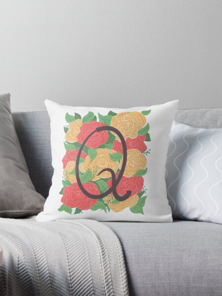 Item preview, Yellow And Red Floral Letter Q designed and sold by missmann.