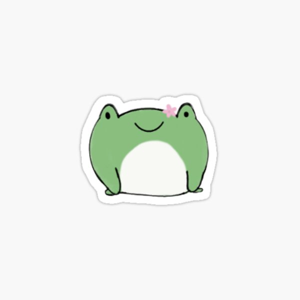 Small frog with flower Sticker