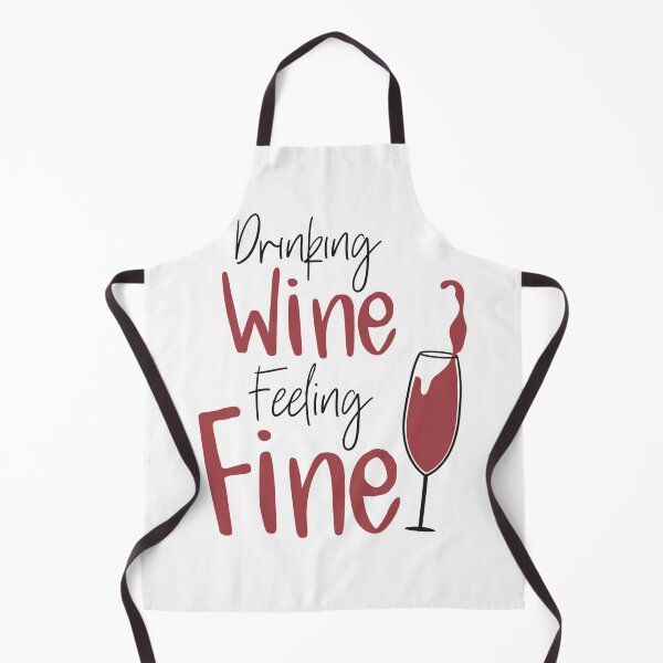Item preview, Drinking Wine Feeling Fine, Everything is Fine, Wine Lover, Wine Glass, Drinker, Mom, Dad, Men, Women designed and sold by ColorOfIris.