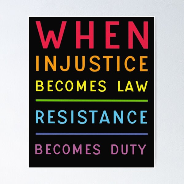 Item preview, When Injustice Becomes Law Resistance Becomes Duty Feminism Gift Feminist Science Geeks nerds designed and sold by Risa51.