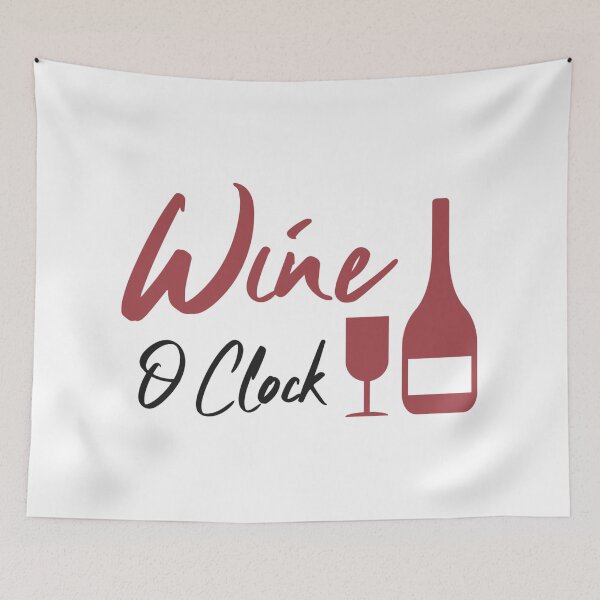 Item preview, Wine O Clock, Wine Time, Wine Lover, Wine Glass, Drinker, Mom, Dad, Men, Women designed and sold by ColorOfIris.