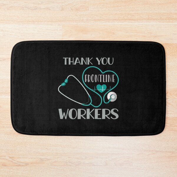 Item preview, Thank You Frontline Workers (Hospital Green on Black) designed and sold by PawsitiveMum.