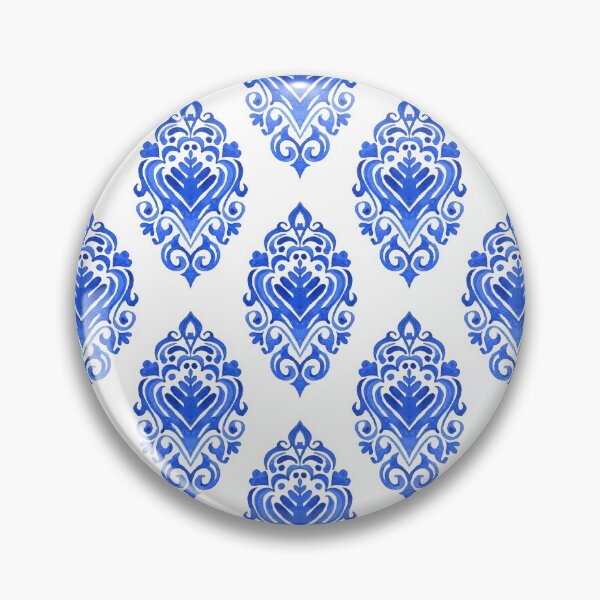 Item preview, Blue and White Portuguese Azulejo Watercolor Tile Pattern designed and sold by Rhu Creations.