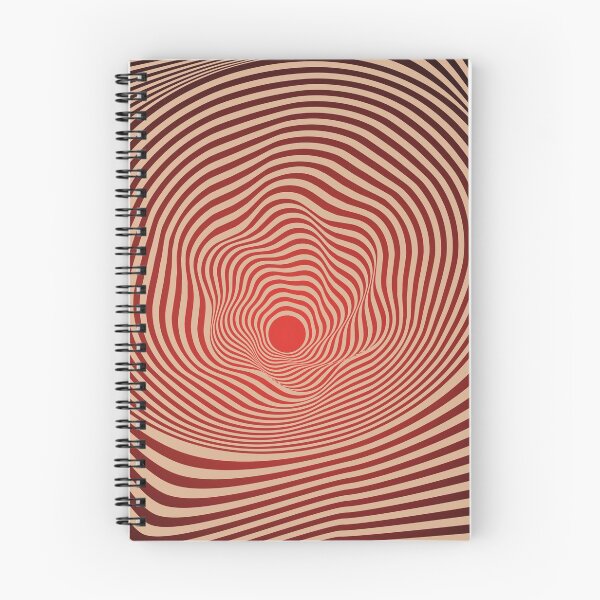 Item preview, Ilusión óptica de abolladura de gradación negra roja sobre fondo beige designed and sold by MarkStudio.
