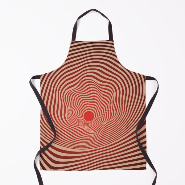 Aperçu de l'œuvre Illusion d'optique de dent de dégradé noir rouge sur fond beige créée et vendue par MarkStudio.