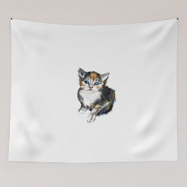 Item preview, Cute Cat illustration, kitten for Cat Lovers, funny cat, lovely blue eyes designed and sold by HerHim-beyond.