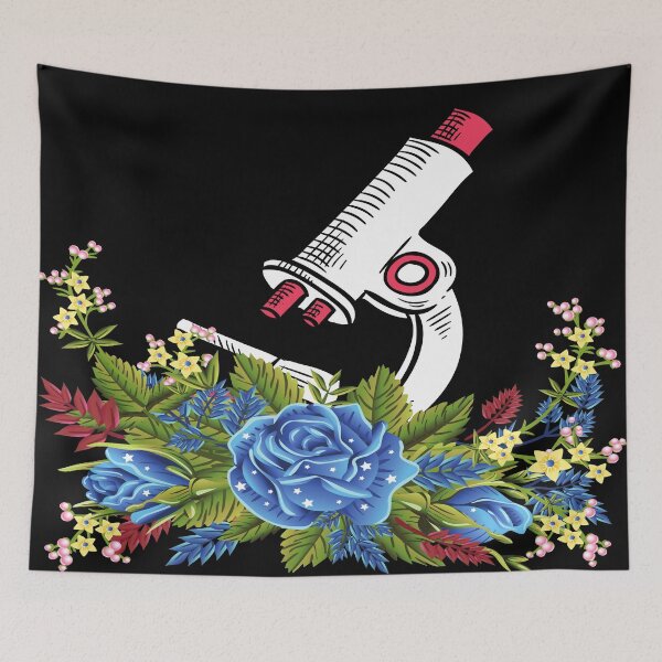Item preview, BLUE STAR ROSE FLOWER ARTISTIC MICROSCOPE SCIENCE LABORATORY designed and sold by Hippiesole.