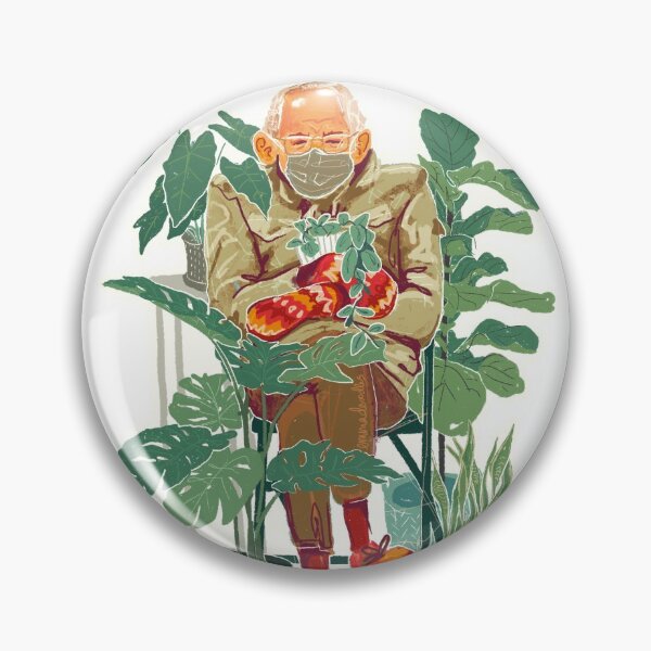 Item preview, Bernie sitting with plants designed and sold by emmadooodles.