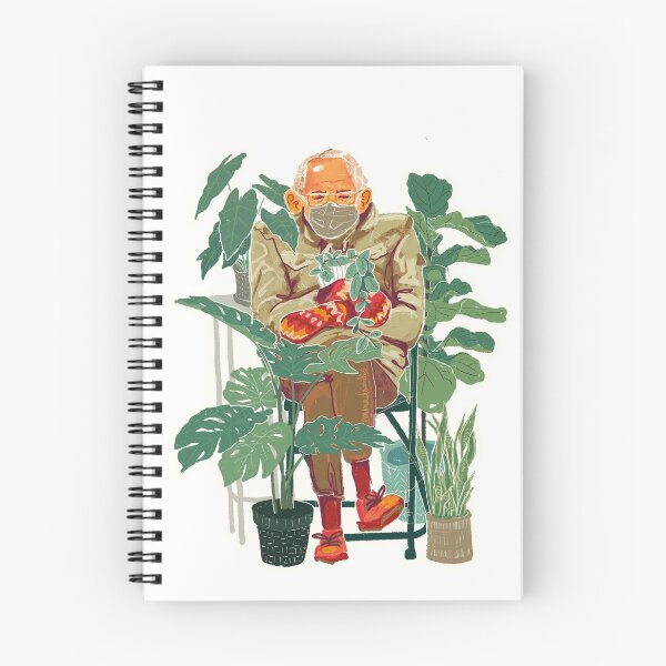 Item preview, Bernie sitting with plants designed and sold by emmadooodles.