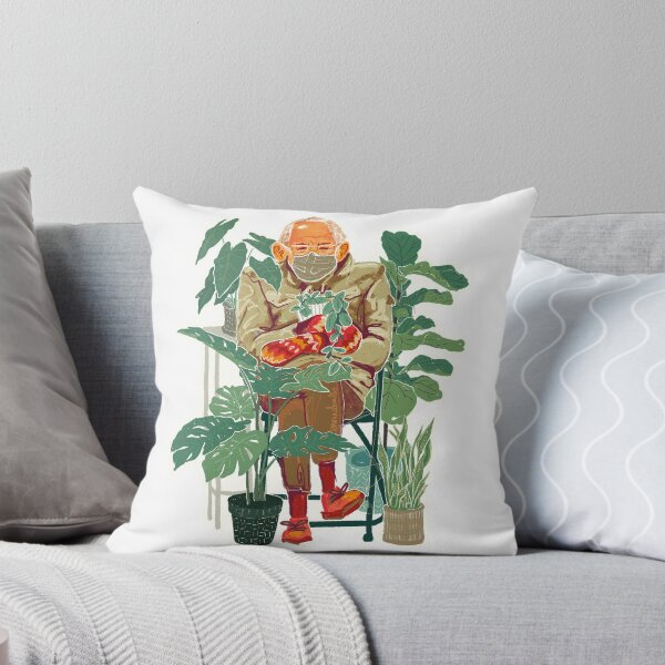 Item preview, Bernie sitting with plants designed and sold by emmadooodles.