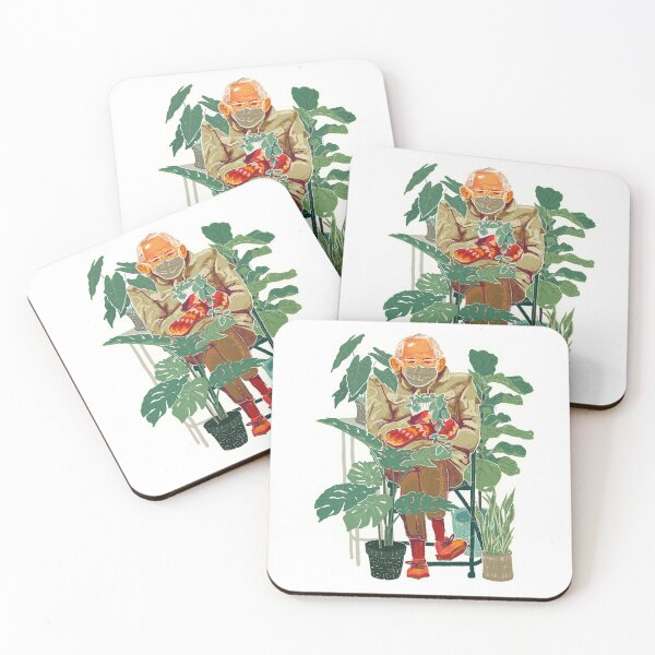 Item preview, Bernie sitting with plants designed and sold by emmadooodles.