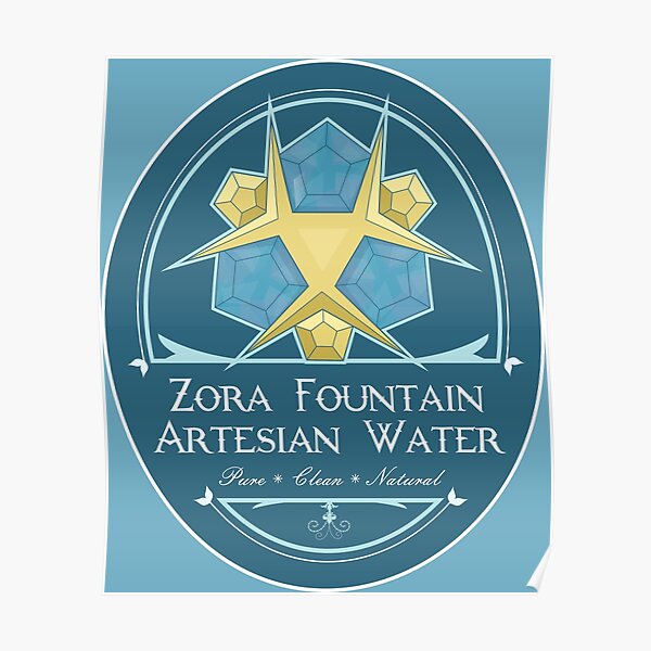 Hipsters of Hyrule - Zora Fountain Artesian Water Poster
