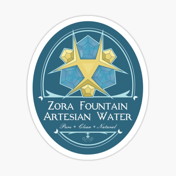Hipsters of Hyrule - Zora Fountain Artesian Water Sticker