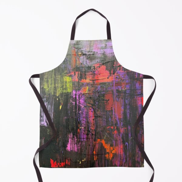 Item preview, Rain in the City at Night Abstract Scrape Painting designed and sold by Christina Boiardi.