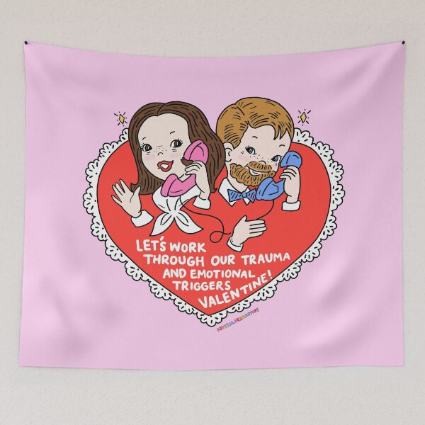 Item preview, Let's Work Through Our Trauma - Valentine designed and sold by crystaldraws.