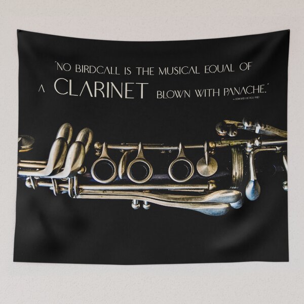 Item preview, Panache Minimalist Clarinet Photo with Quote designed and sold by nancyjcreates.