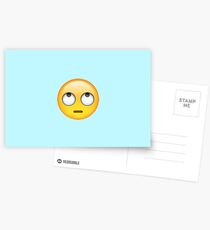 Eye Rolling Emoji Postcards