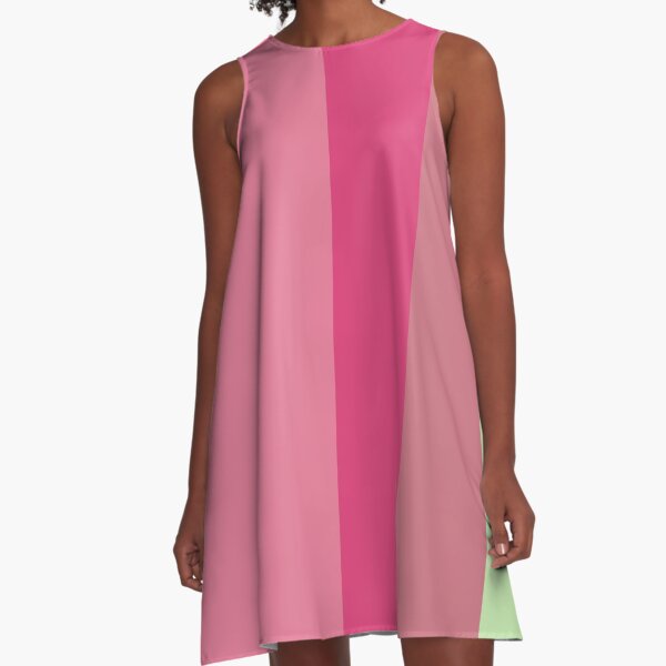 beautiful watermelon summer colors design A-Line Dress