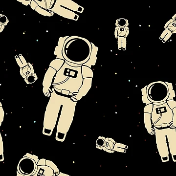 Artwork thumbnail, Spaceman Pattern by KarolinaPaz