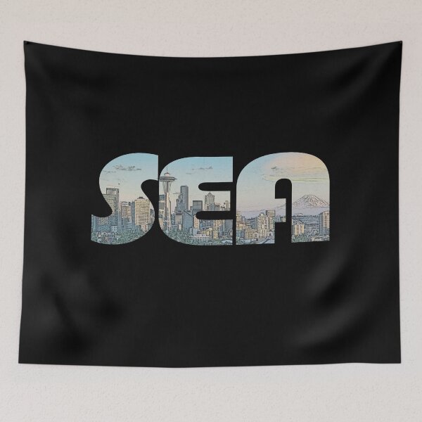 Item preview, Seattle, Washington SEA Cityscape  designed and sold by CrabbyLobster.
