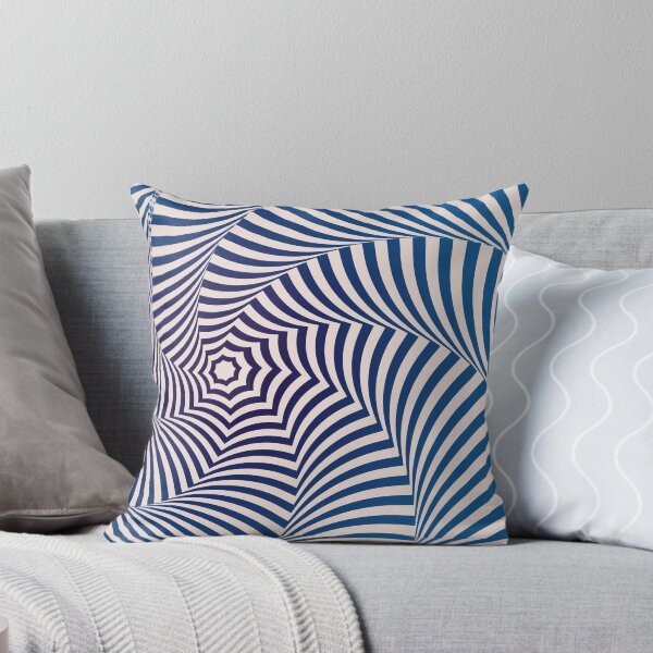 Item preview, Blue Gradation Dent Optical Illusion on Beige Background designed and sold by MarkStudio.