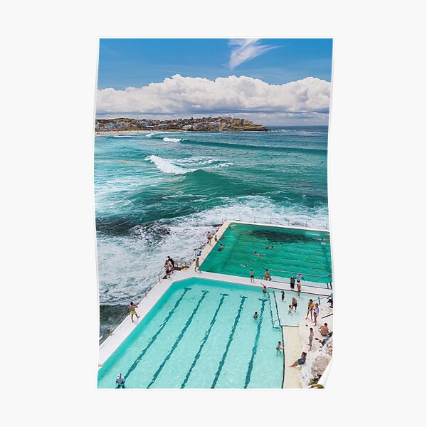 Bondi Beach Swimming Pools in Australia Poster