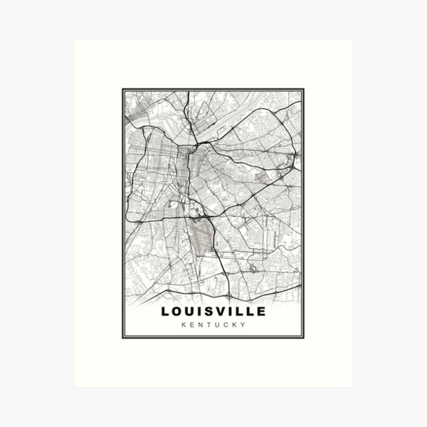 Item preview, Louisville Map designed and sold by Tamas Das.