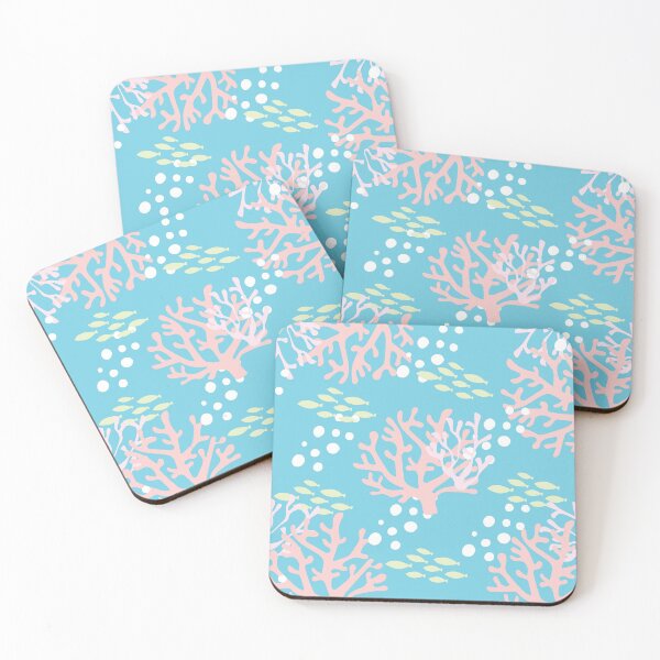 Item preview, Coral Reef Fish Ocean Pattern Aqua  designed and sold by izmb.