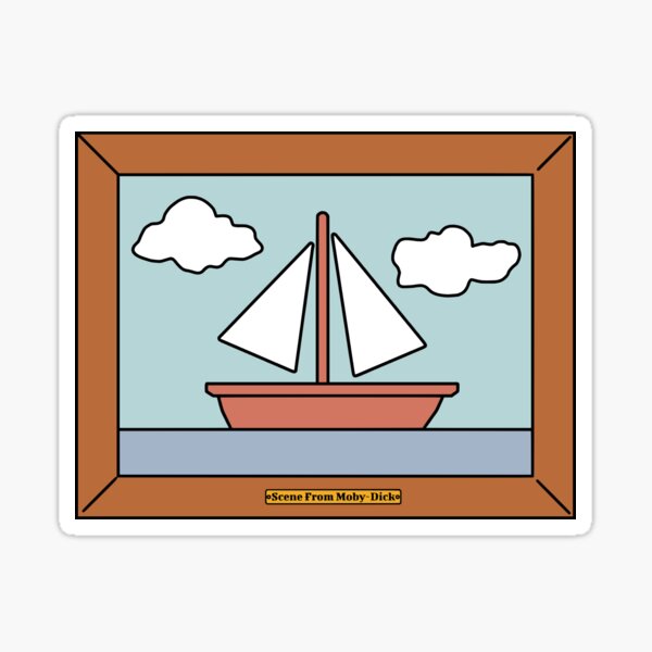 Escena de Moby-Dick Pegatina