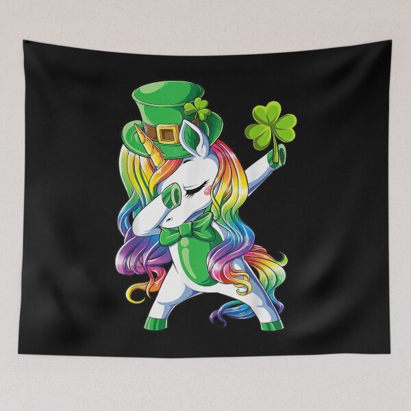 Item preview, St Patricks Day Girls Dabbing Unicorn Leprechaun Lepricorn designed and sold by koenhfu06.