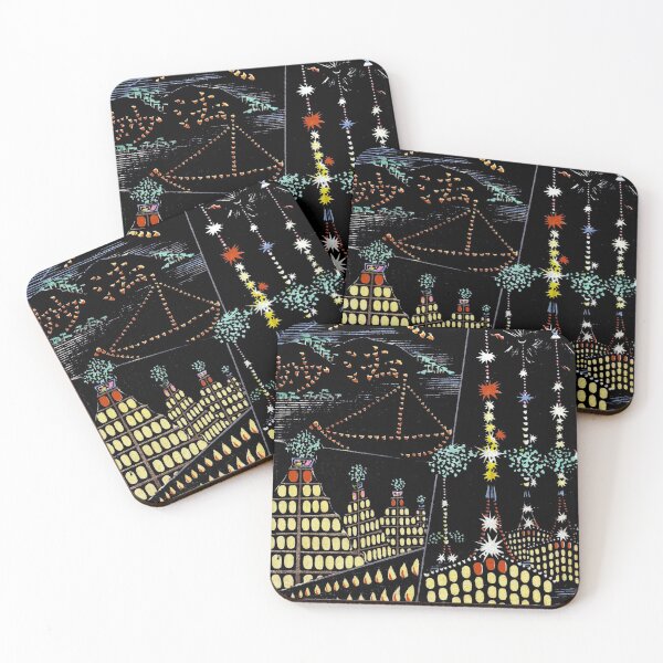 Item preview, Vintage Designs of Kyotoco city scape with boat and mountian designed and sold by Rantan1618.