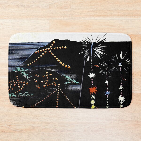 Item preview, Vintage Designs of Kyotoco city scape with boat and mountian designed and sold by Rantan1618.
