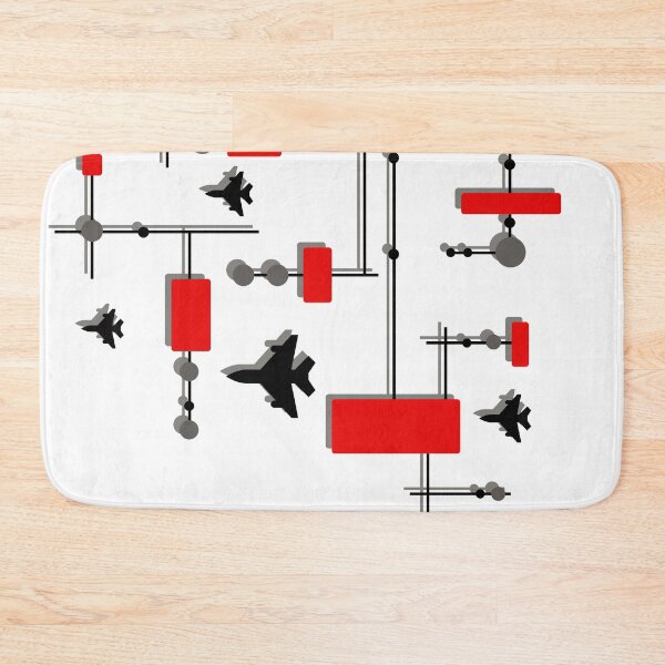 Item preview, red squares black planes designed and sold by Coffinstaple.