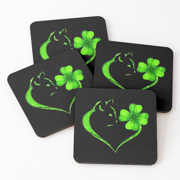 Item preview, Shamrock Heart Black Cat Patricks Day designed and sold by SeanRichar.