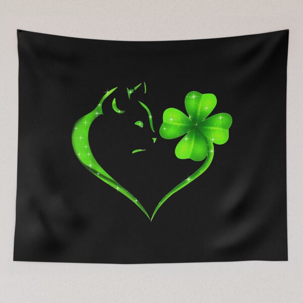 Item preview, Shamrock Heart Black Cat Patricks Day designed and sold by SeanRichar.