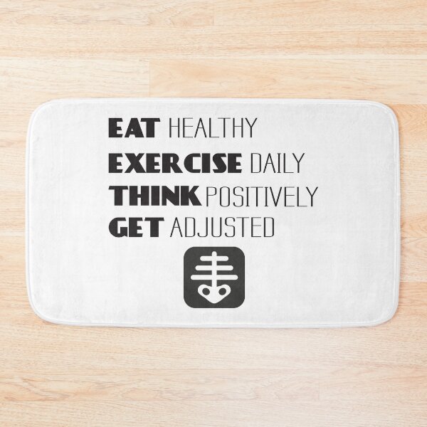 Item preview, Eat Healthy Exercise Daily Think Positively Get Adjusted designed and sold by 4AllTimes.