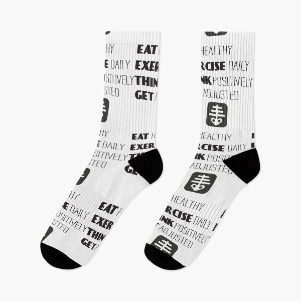 Item preview, Eat Healthy Exercise Daily Think Positively Get Adjusted designed and sold by 4AllTimes.